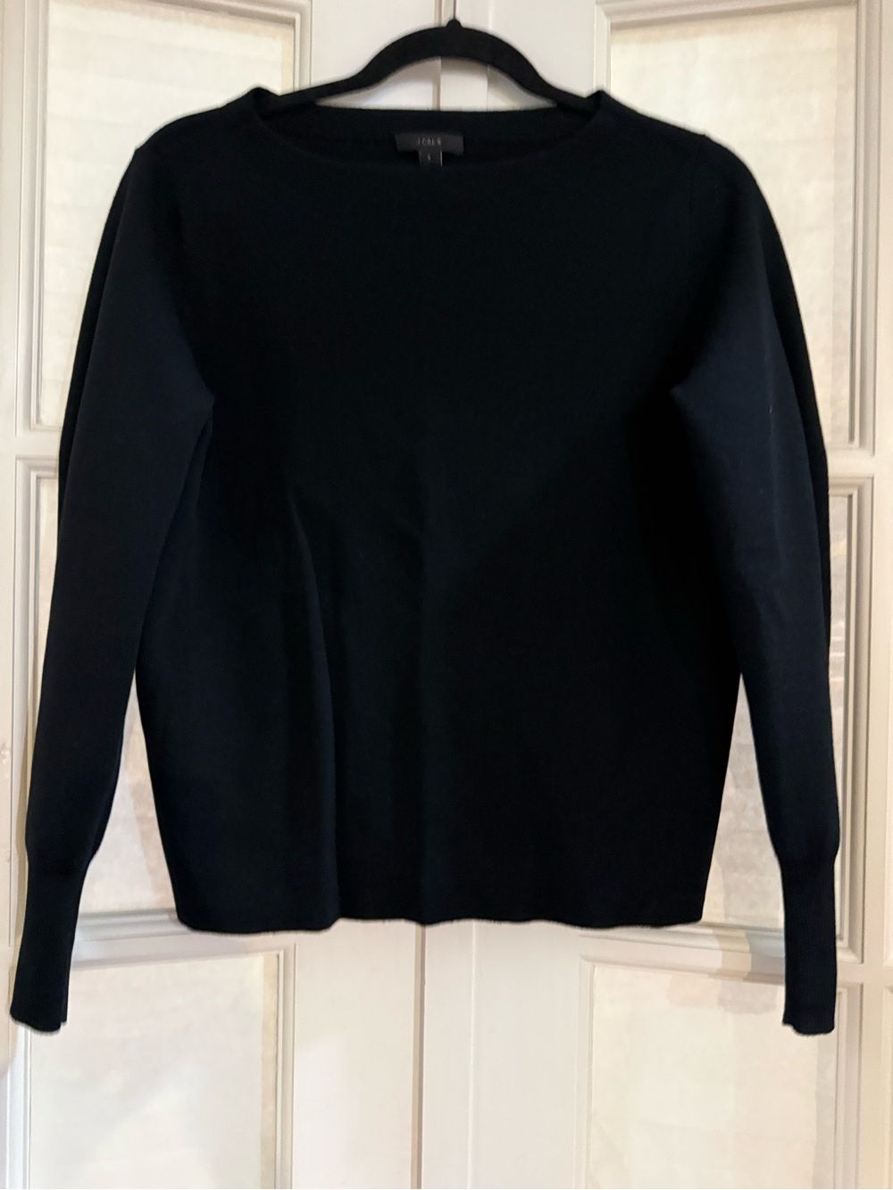 J. Crew Black Crewneck Pullover Sweater